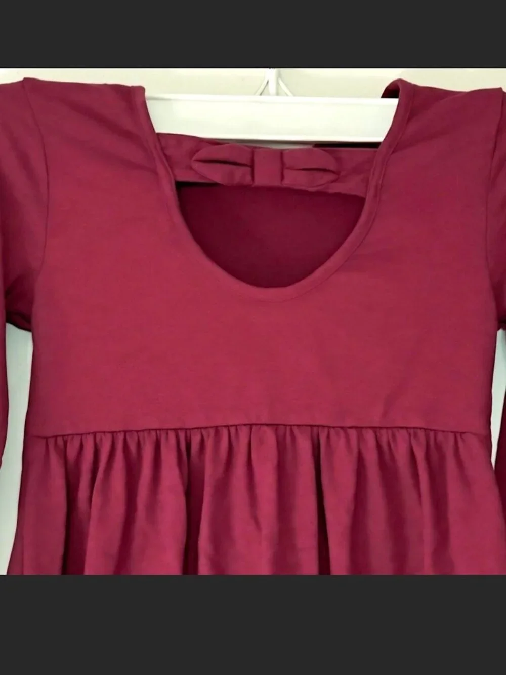 NWT Sweet Toddler Girls Burgundy Blouse w/ Silver Metallic Foil Fawn, Size 4T